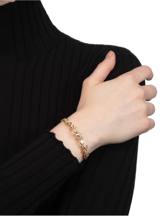Alexis Bittar Asterales Gold Skinny Cuff Bracelet (MSRP $195) - Picture 6 of 9